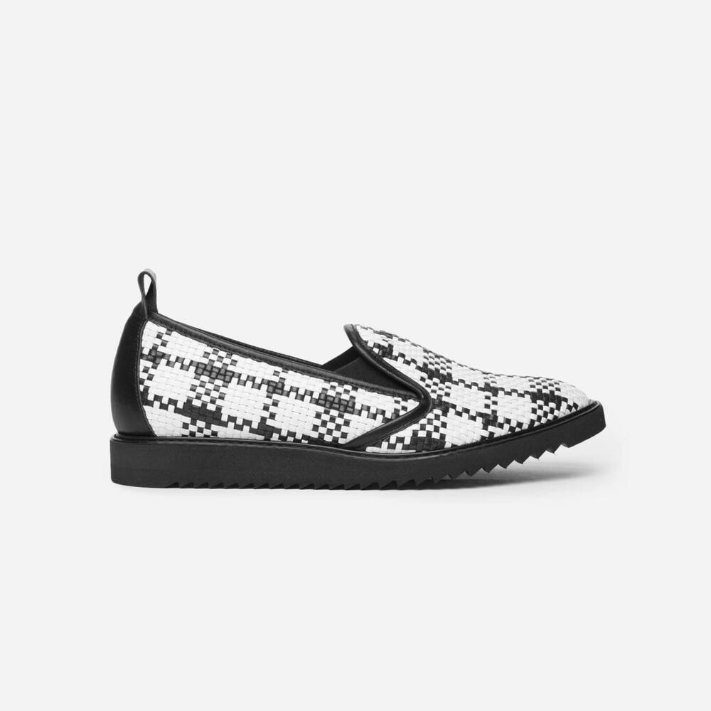Everlane The Woven Street Shoe Black Base - Size 7
